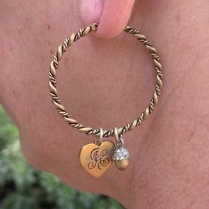 Juicy Couture Gold Hoops with Charms Earring